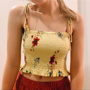 PacSun Floral Tube Top with Strings